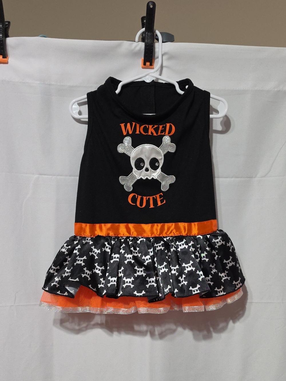 Bootique Black and Orange 'Wicked Cute' Skull Dog Dress